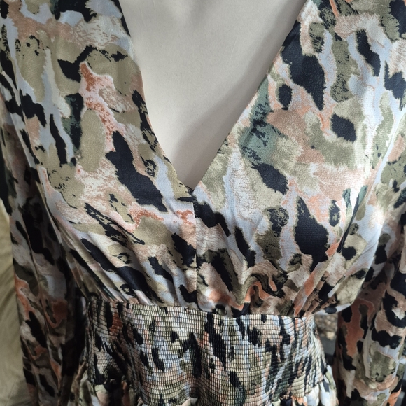 Entro Multicolor Camouflage Long Sleeve Dress - Picture 7 of 11